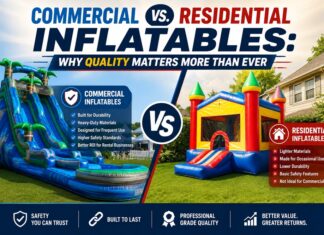 Commercial vs. Residential Inflatables: Why Quality Matters More Than Ever
